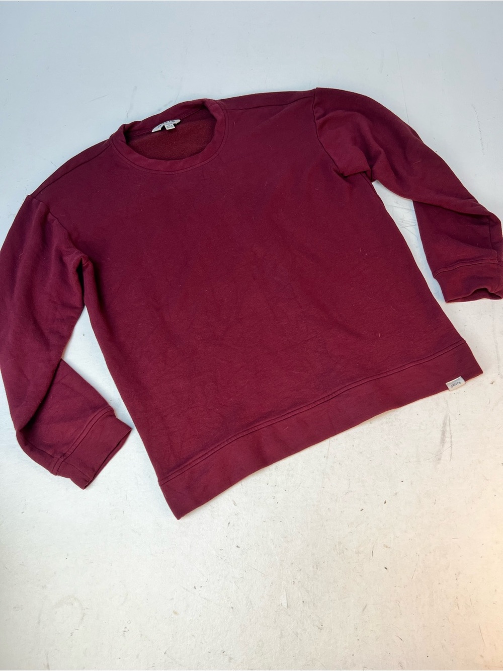 Orvis Men's Crewneck Sweater in Deep Wine